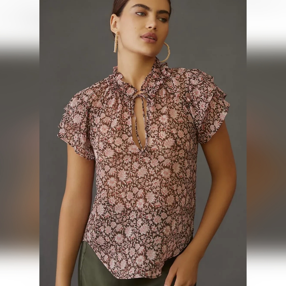 Anthropologie Black Motif  blouse